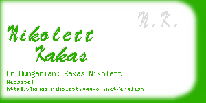 nikolett kakas business card